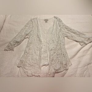 Rachel Zoe White Lace Kimono